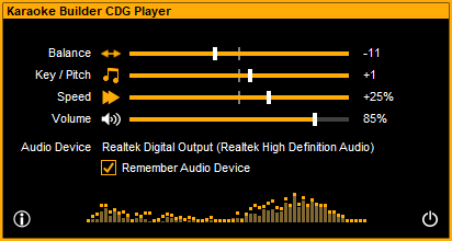 Control your tracks using the Options screen, or via the mouse and keyboard.